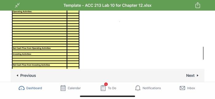 increase" or "decrease" (se Cash ample) 2. Using the Indirect Method for