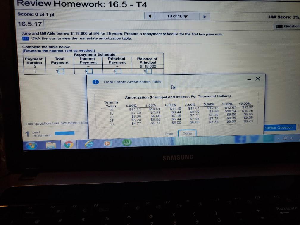 show work so I know how Review Homework: 16.5 - T4 Score: