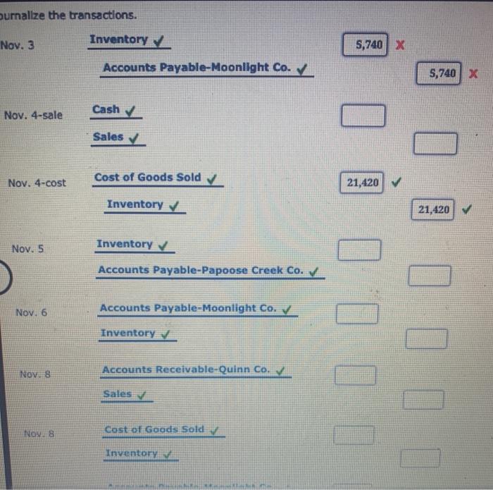 Sales-Related and Purchase-Related Transactions Using Perpetual Inventory System The following were selected
