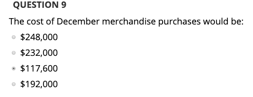for November, $310,000 for December, and $210,000 for January. Collections are expected