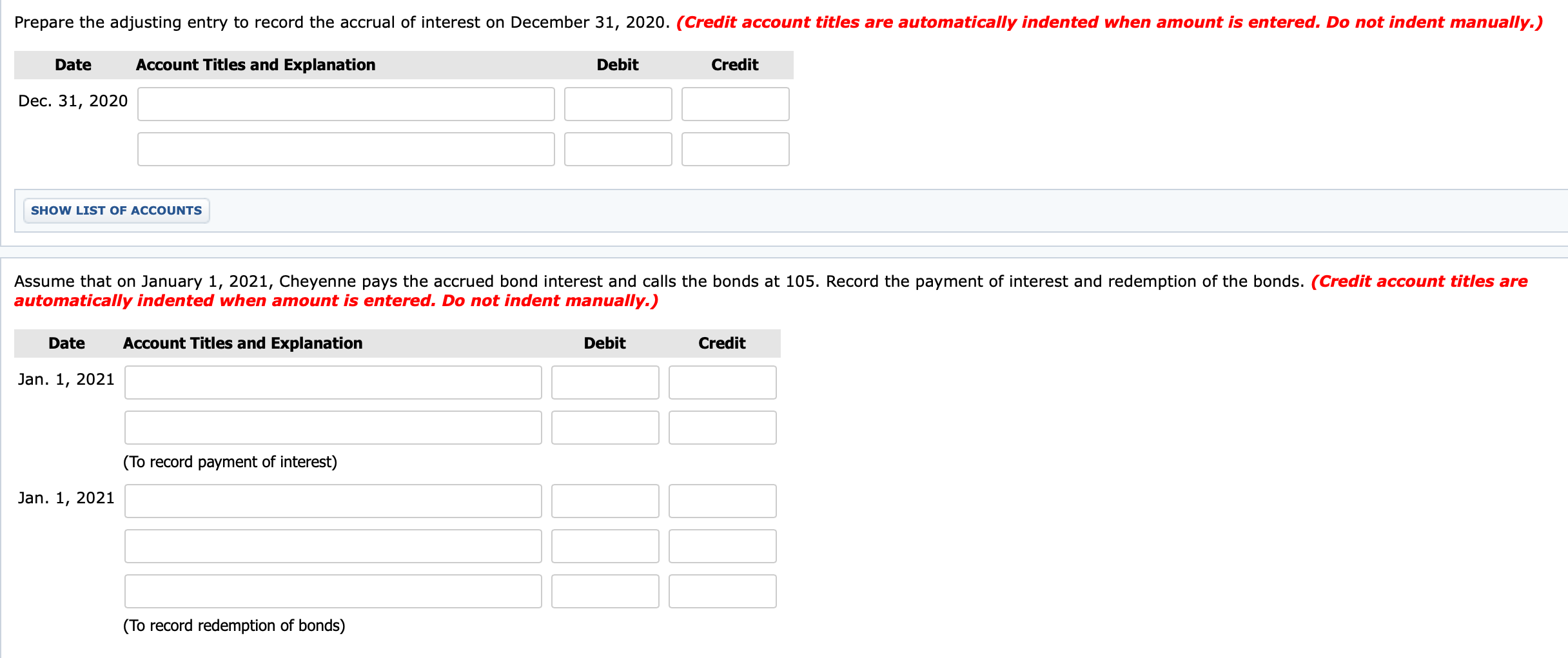 and pay interest annually on May 1. Financial statements are prepared annually