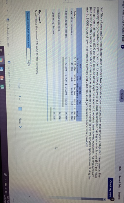  St Volume Polt) Saved Help Save & Exit Submit Check my