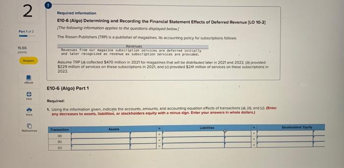 HW CH 10 Q. 2 please help! 2 Part 1 of 2