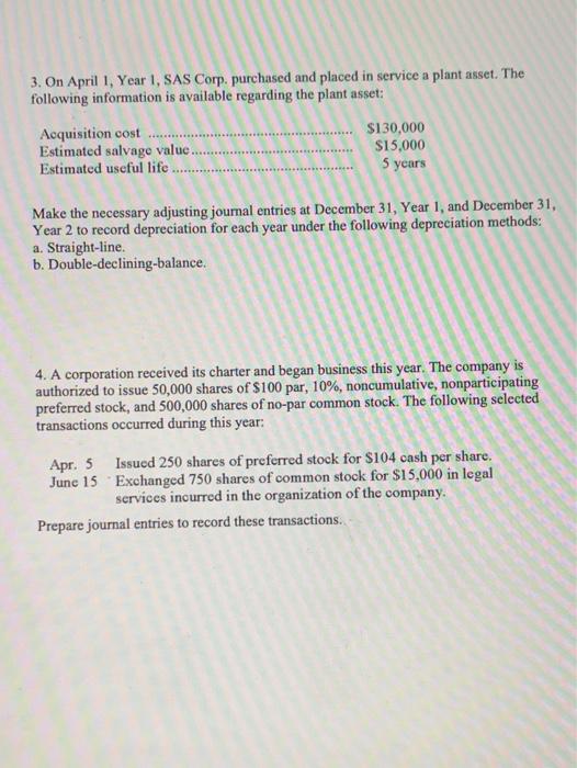 purchased a truck on October 1 of the current year at a