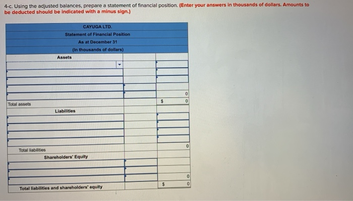 capital (7,000 shares) 119 Retained earnings (deficit) Revenues (not detailed) 119 Expenses
