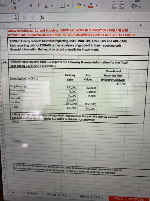  Paste BI U Eva Av Ax & fx C D ANSWER