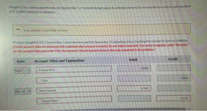  please explain, i dont understand why its wrong Kingbird, Inc. owns