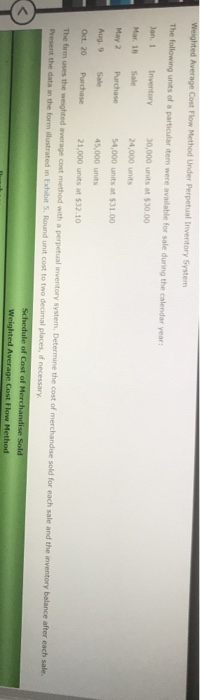  Weighted Average cost Flow Method Under Perpetual Inventory System The following
