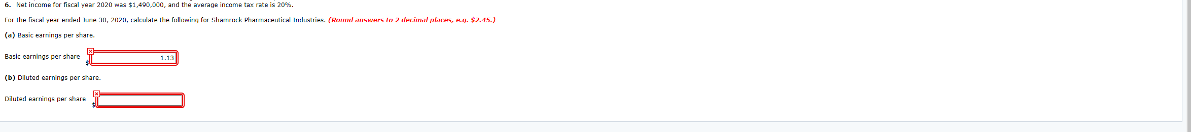 Shamrock Pharmaceutical Industries, a public company, is currently preparing the calculation for