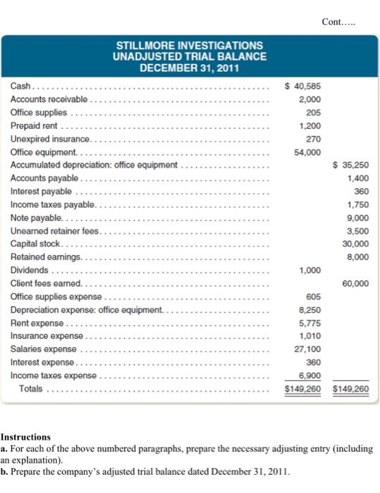 agency called Stillmore Investigations. Some clients pay in advance for services; others