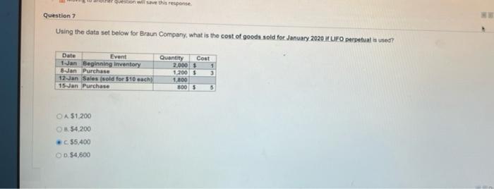 please help Gestion wave this response. Question 7 Using the data set