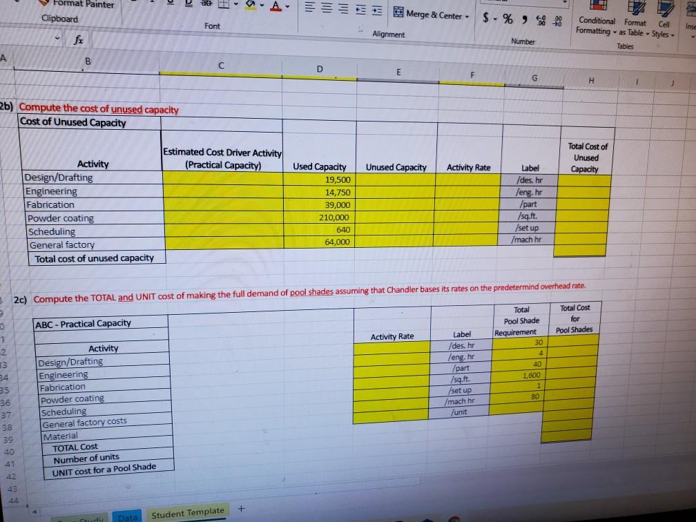 study and complete the following requirements. Quantitative Analysis: Chandler Corporation is currently