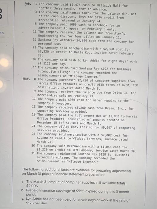 and its list of customers has grown. To accommodate the growth, the