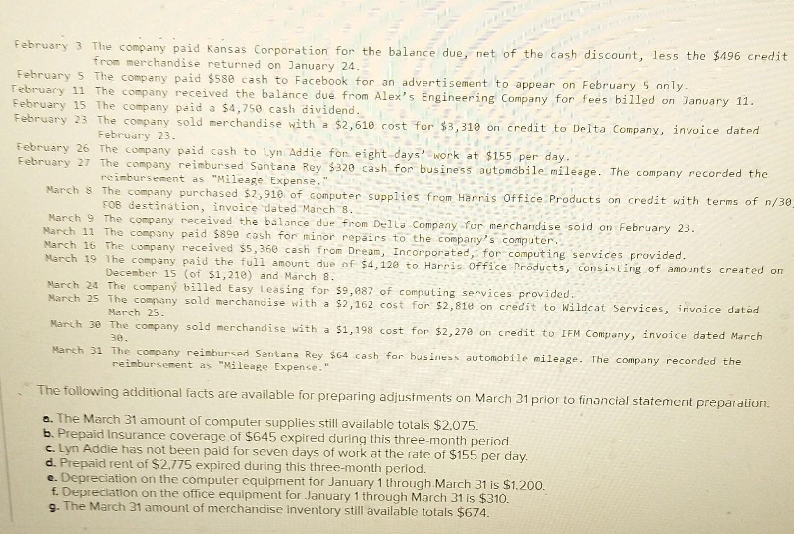 successful, and its list of customers has grown. To accommodate the growth,