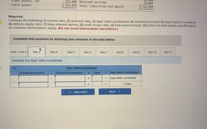 sales were on credit, selected balance sheet amounts at December 31 of