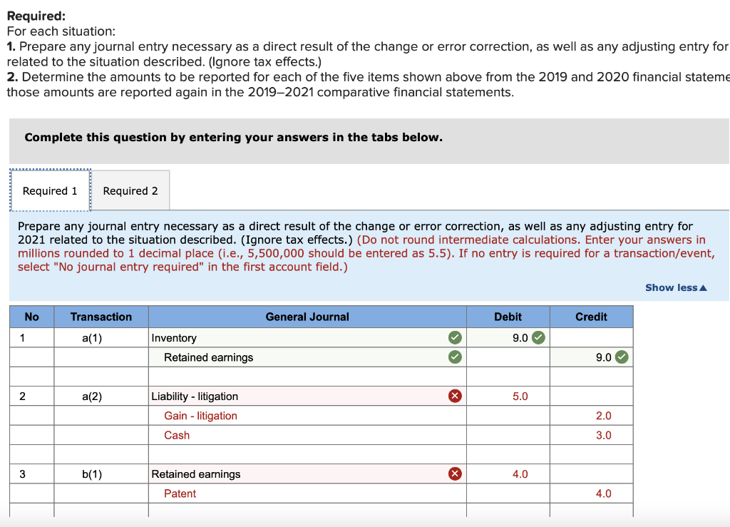 20-14 (Algo) Errors; change in estimate; change in principle; restatement of previous