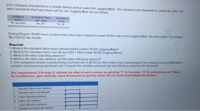 need help in working through this practice problem , thank you!!! Erie