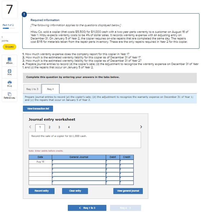 Required Information [The following information applies to the questions displayed below.] Hitzu