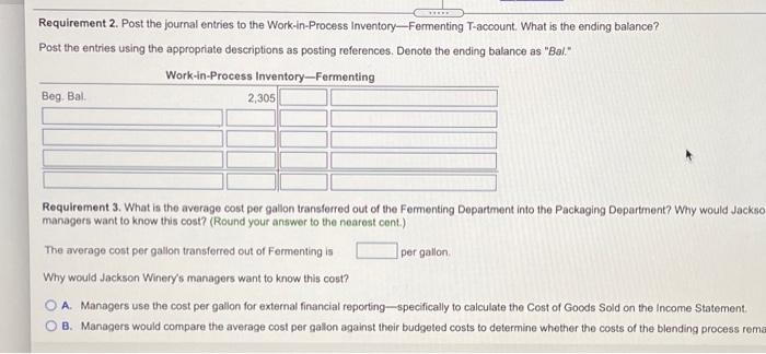 process) Costs Beginning Work-in-Process Inventory: Direct materials Direct labor Manufacturing overhead allocated