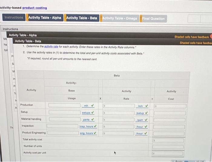 that manufactures three products (Alpha, Beta, and Omega) in a continuous production