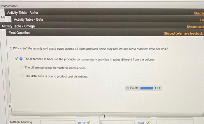 costing study. The controler identified the amount of factory overhead required by