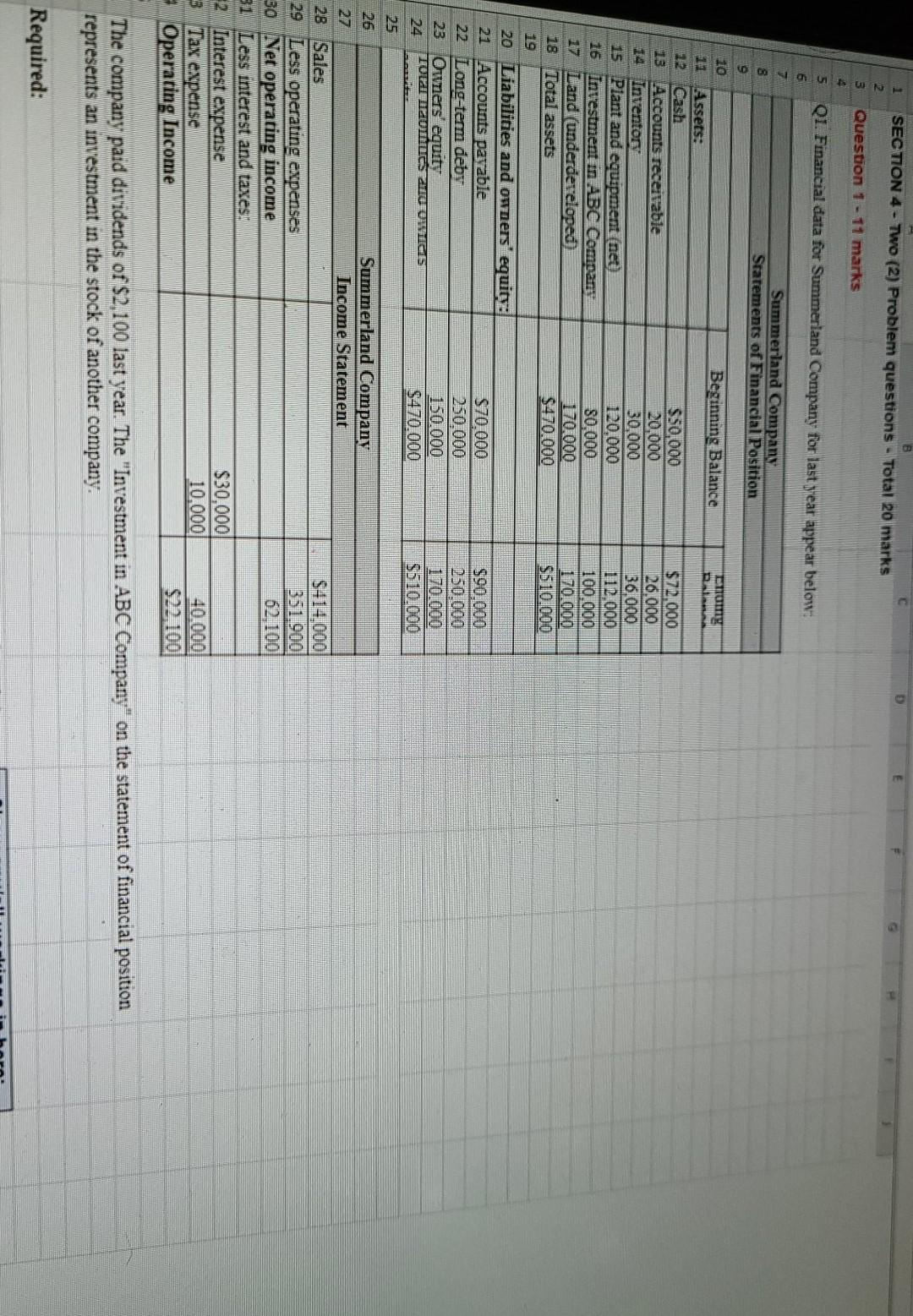  B 1 12 SECTION 4 - Two (2) Problem questions -