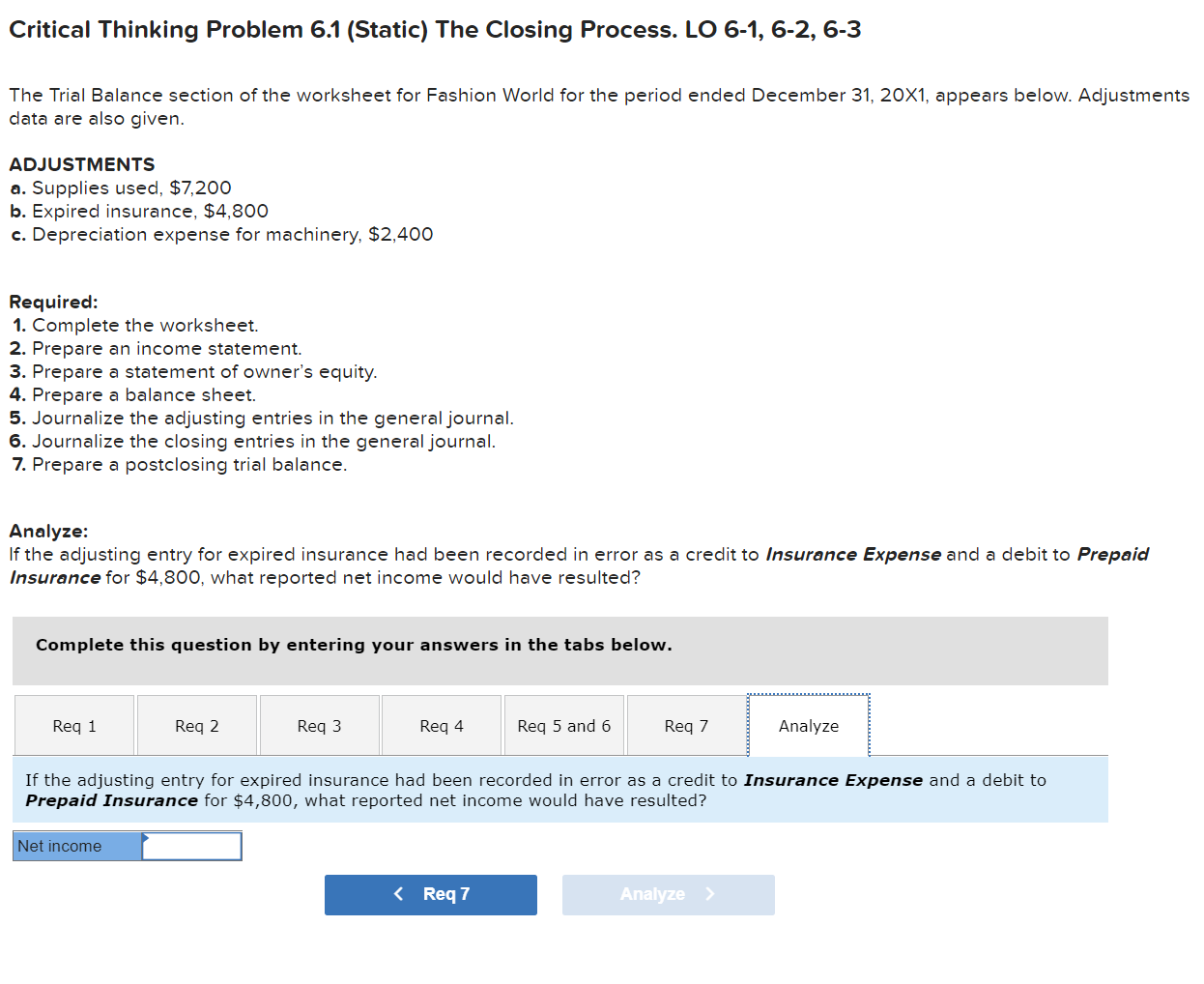3. Prepare a statement of owner's equity 4. Prepare a balance sheet.