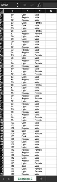 Regular Female 6 Regular Male 7 Dark Male 8 Dark Male 9