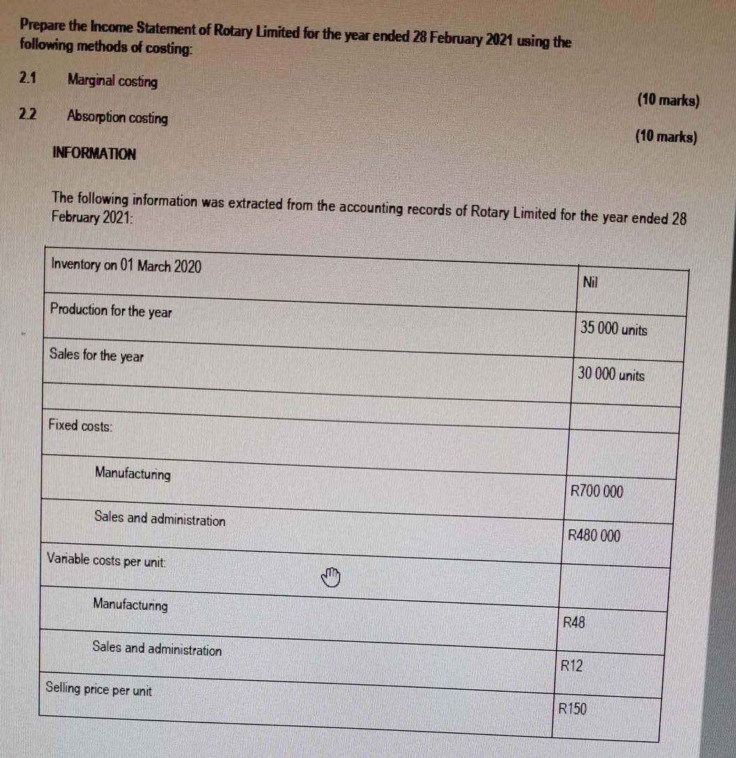 the following variances. In each case state whether the variance is favourable