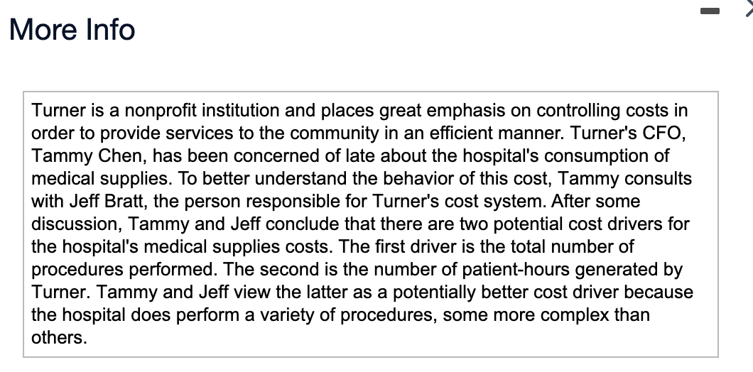 fill in the blank. Turner Hospital specializes in outpatient surgeries for relatively