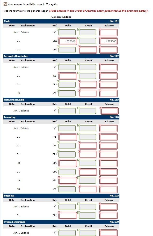 ledger and the subsidiary ledger for Pharoah are indicated in the working