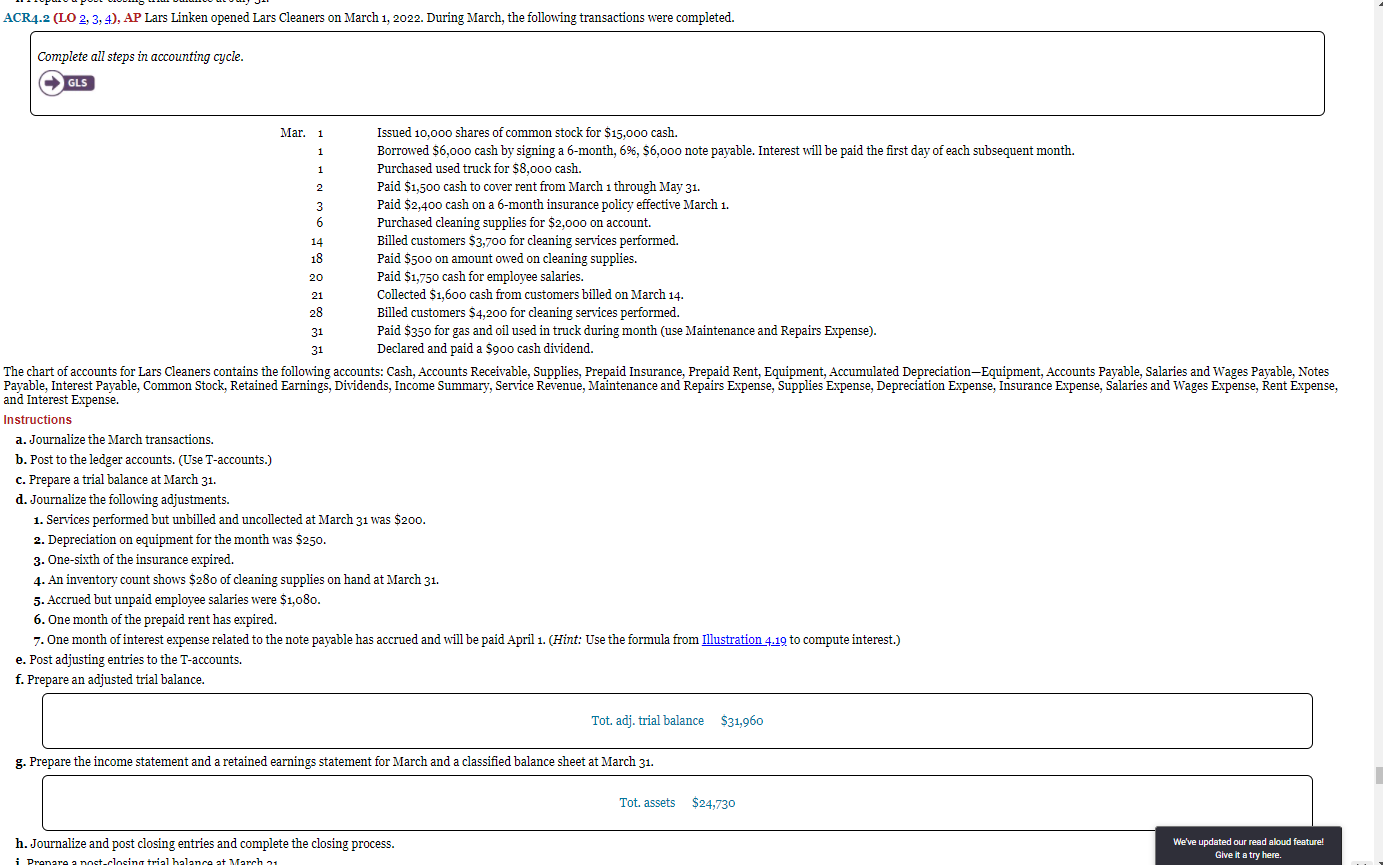 ACR4.2 (LO 2, 3, 4), AP Lars Linken opened Lars Cleaners