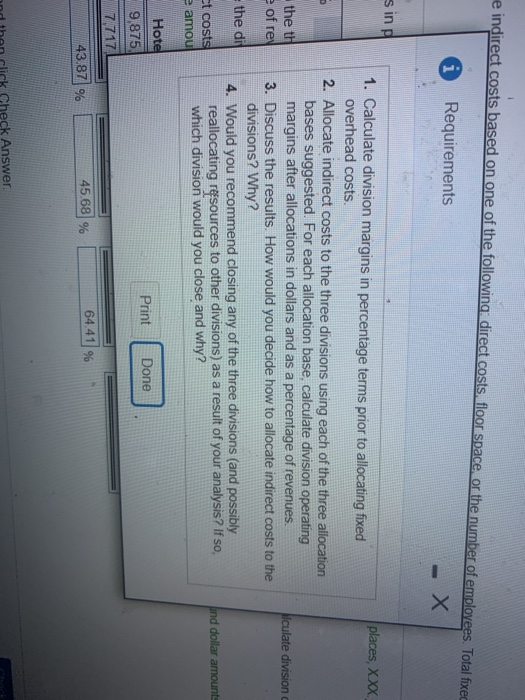 info ct costs based on one of the following: direct costs, floor