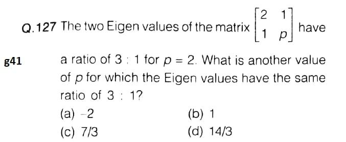 I need the answer as soon as possible 2 1 Q.127 The