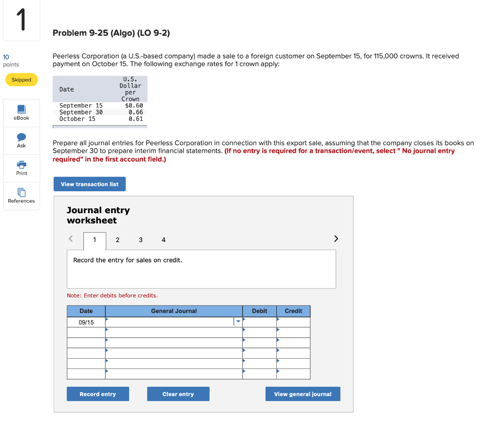 U.S.-based company) made a sale to a foreign customer on September 15,