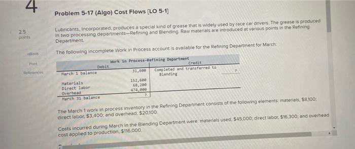 its process costing system. It manufactures a caulking compound that goes through