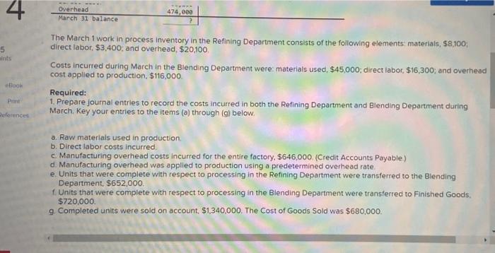 three processing stages prior to completion Information on work in the first