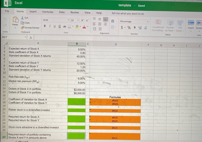 a 40% standard deviation of expected returns. Stock Y has a 12.5%