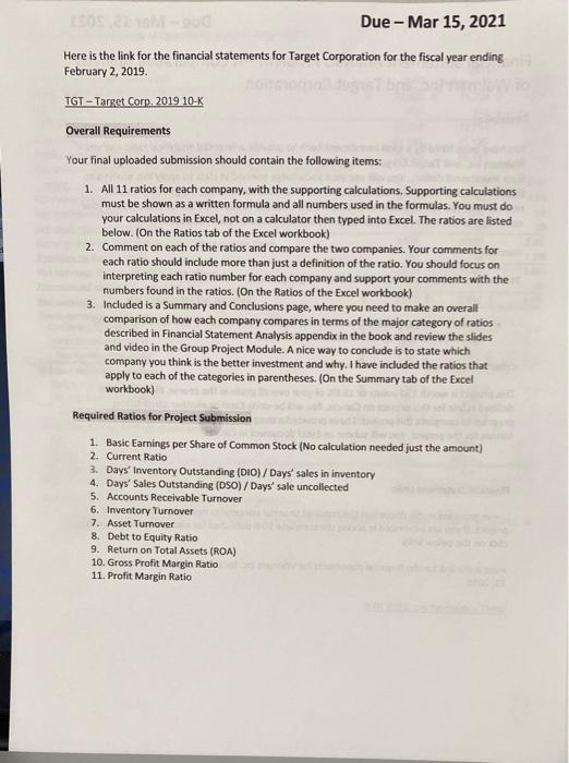 of Walmart Inc. and Target Corporation Description You have been hired by