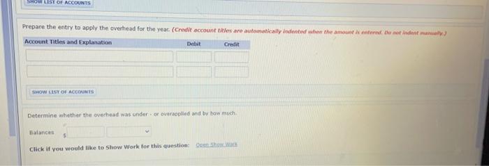 order costing system to collect the costs of its interior decorating business.
