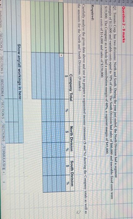  21 72 73 Question 2 - 9 marks 24 S 02.