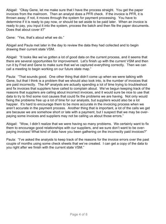 of Disbursements, Abigail oversaw four departments in accounting: the Sales and Use