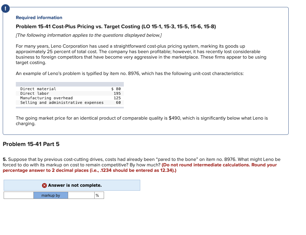 its goods up approximately 25 percent of total cost. The company has