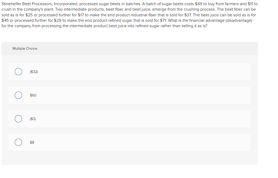 Stinehelfer Beet Processors, Incorporated, processes sugar beets in batches. A batch