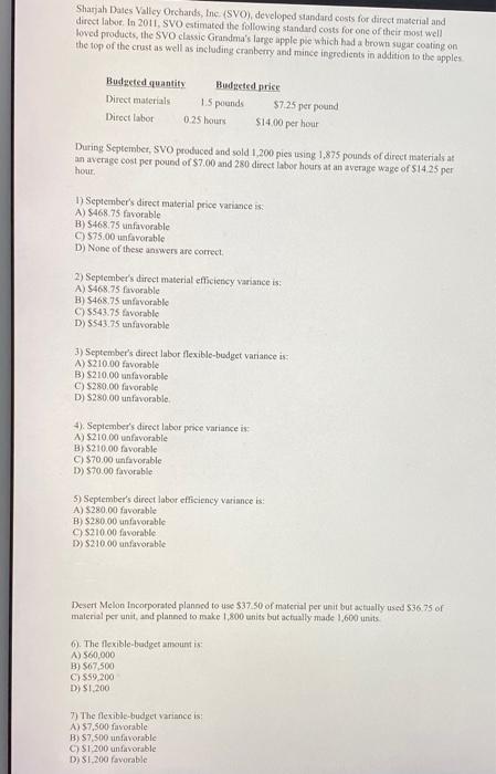 (SVO), developed standard case for directament direct labor. In 2011, SVO catentated