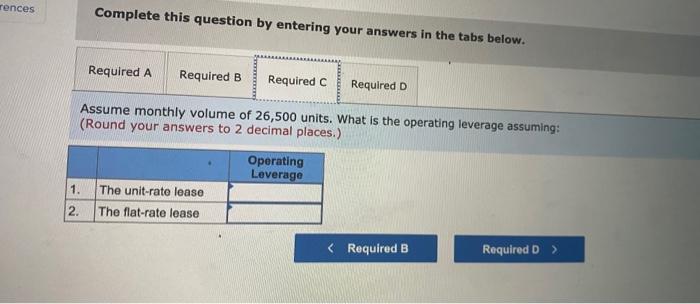regardless of the number of units. The second lease option (flat-rate lease)