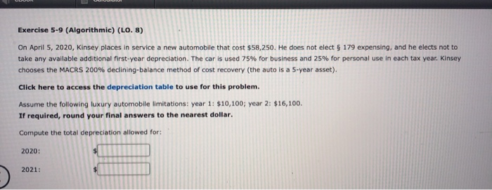 year). Hamlet does not elect Immediate expensing under $ 179. He does
