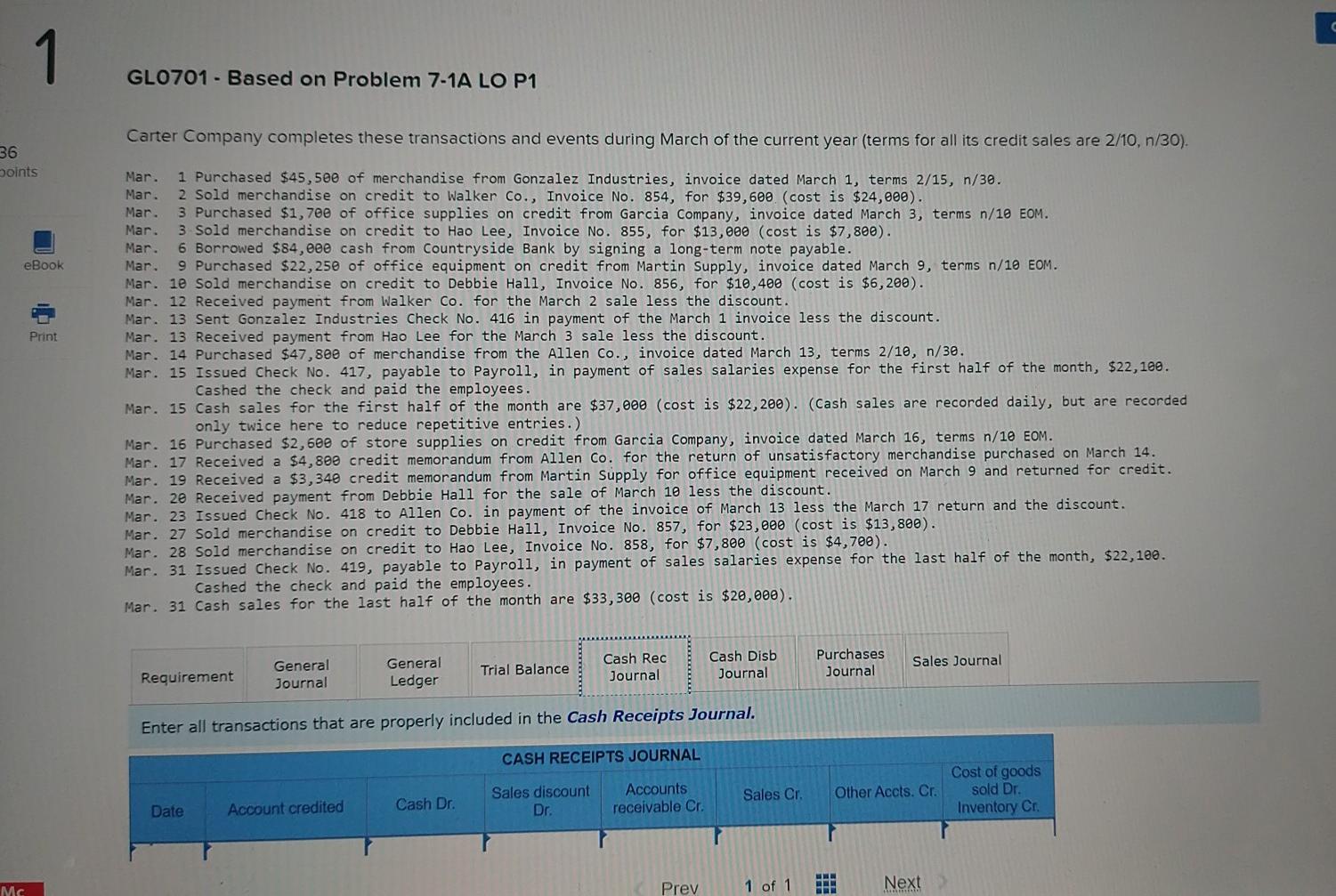 n/30. Mar. 2 Sold merchandise on credit to Walker Co., Invoice No.