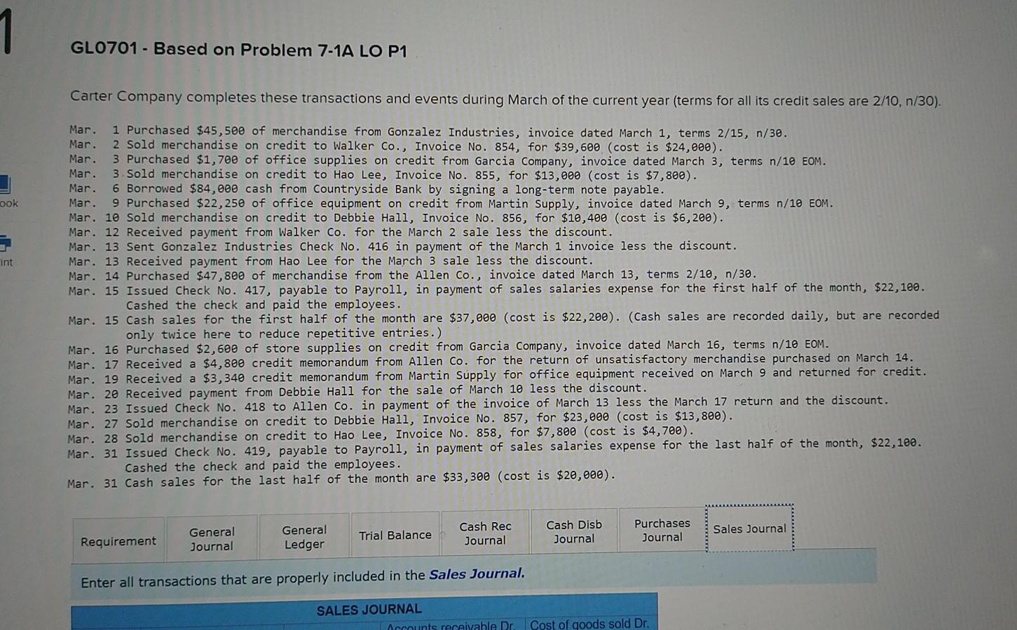 EOM. Mar. 3 Sold merchandise on credit to Hao Lee, Invoice No.