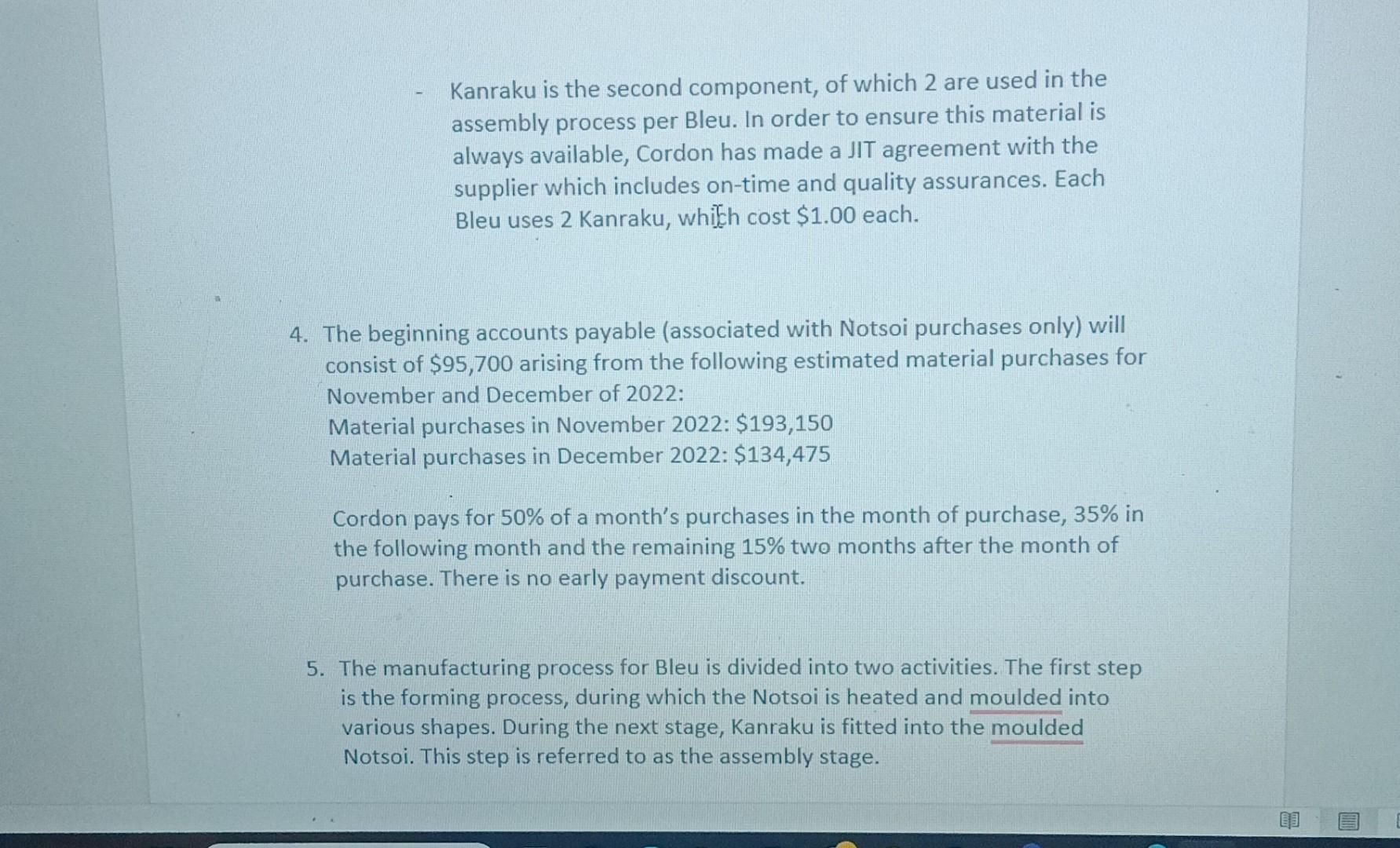 Case Cordon Ltd. is a company that manufactures and sells a single